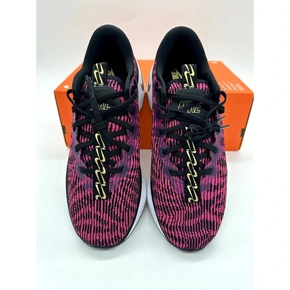 Women's NIKE MOTIVA Running Shoes - Black/Fireberry-Metallic Gold - Picture 3 of 12